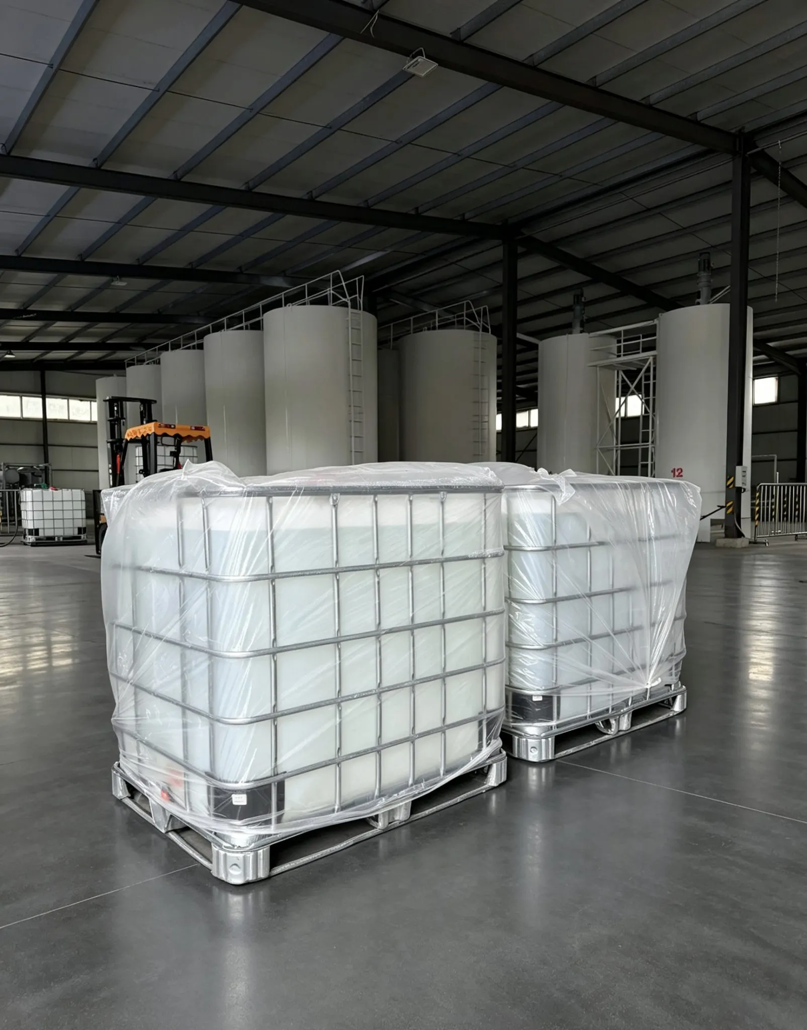 IBC containers prepared for delivery